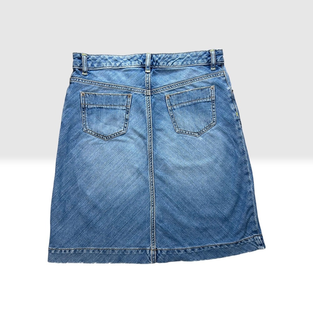 Banana Republic Womens Denim Mini Skirt Blue Cotton A-Line Size 4 Medium Wash - Picture 3 of 7